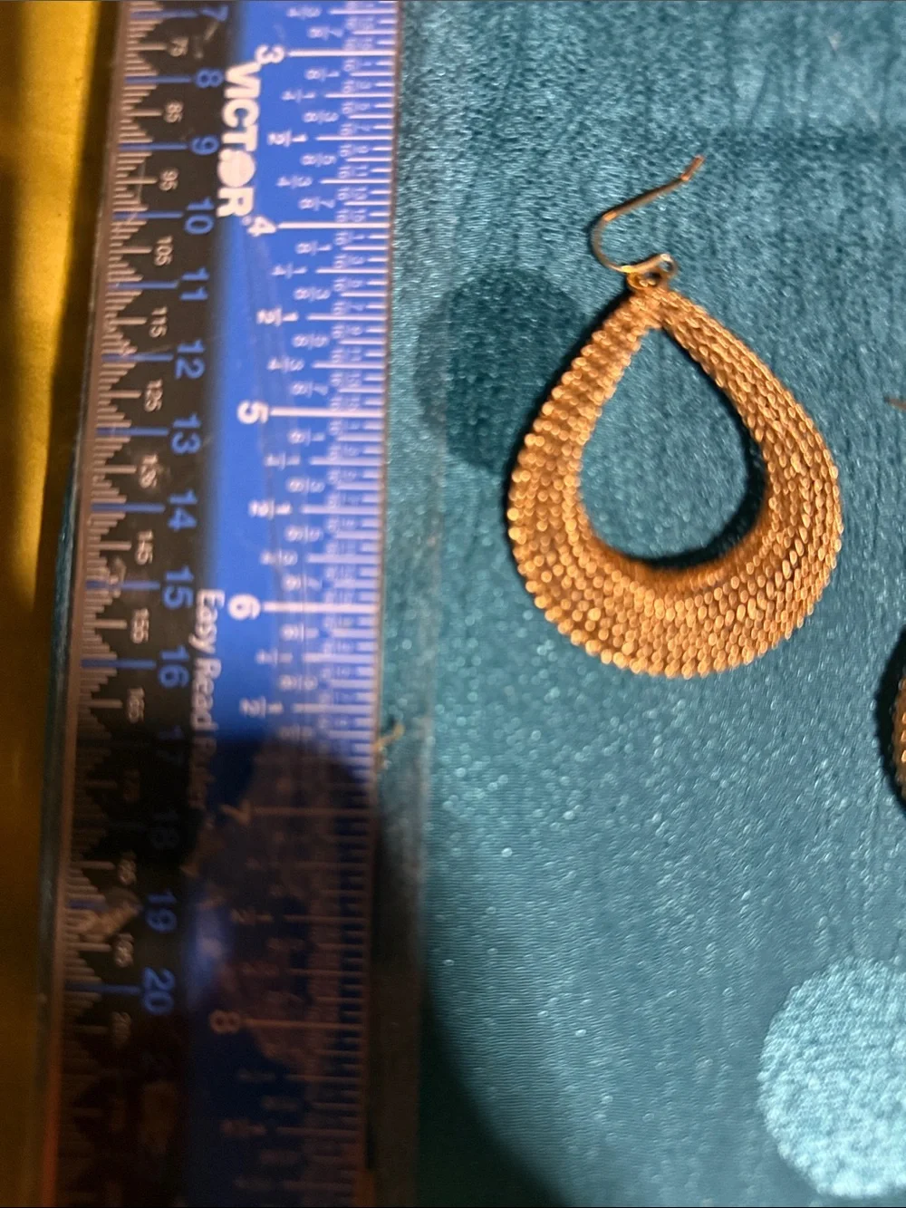 Gold Teardrop Mesh Dangle Earrings - Women Jewelry